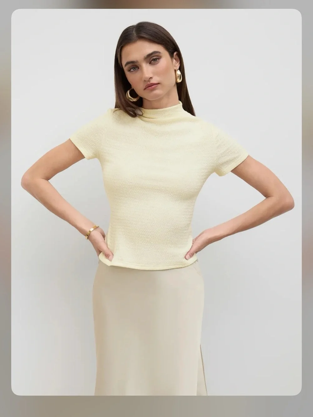 SATIN HIGH RISE RUFFLE MIDI SKIRT M WC8-42